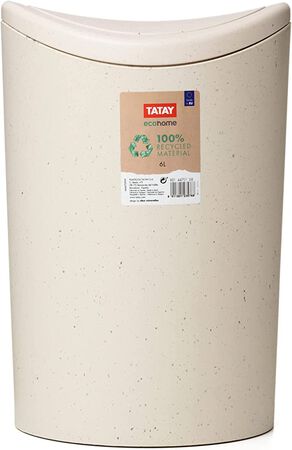 Cubo basculante baño Ecohome Tatay 6l 100% material reciclable