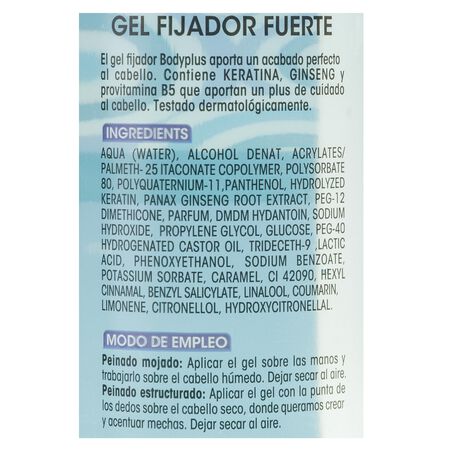 Gel fijador para el cabello Bodyplus 300ml con dosificador