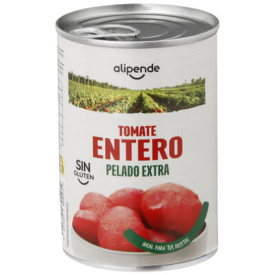 Tomate entero pelado categoría extra Alipende 240g