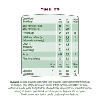 B&iacute;fidus Activia fibra desnatado 0% materia grasa pack 4 muesli