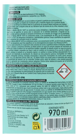 Desinfectante multiusos pistola Lanta 970ml