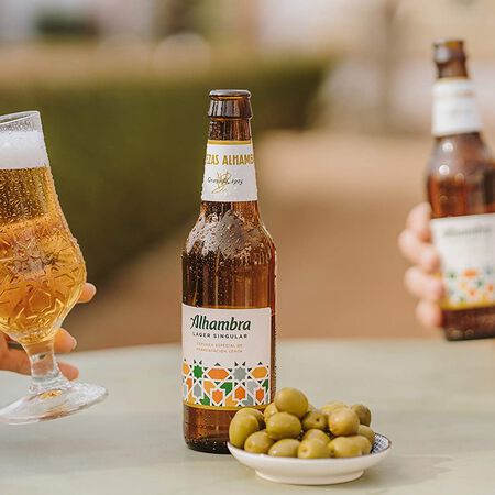 Cerveza rubia especial Alhambra pack 6 botellas 25cl