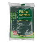 Estropajo fibra Lanta 4 unidades verde