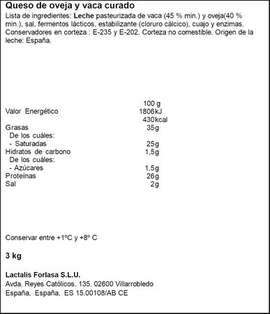 Queso curado Gran Capit&aacute;n