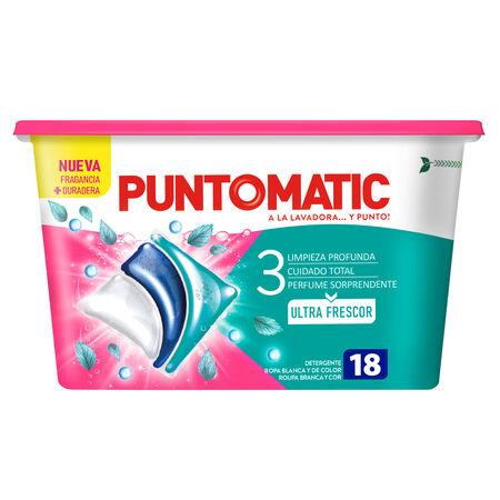 Detergente En Capsulas Puntomatic 18 Lavados Ultra Frescor