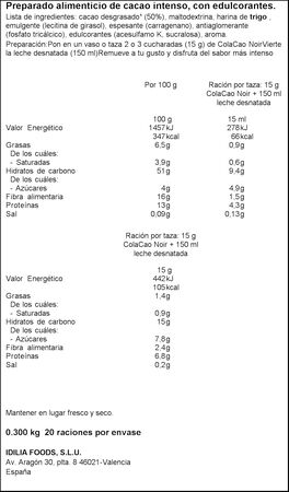 Cacao Colacao 300g noir