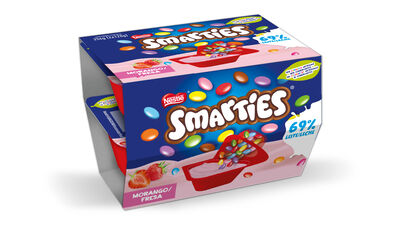 Yogur Nestl&eacute; pack 2 fresa con Smarties