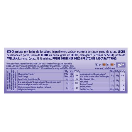 Chocolate con leche Milka 100g pack-3