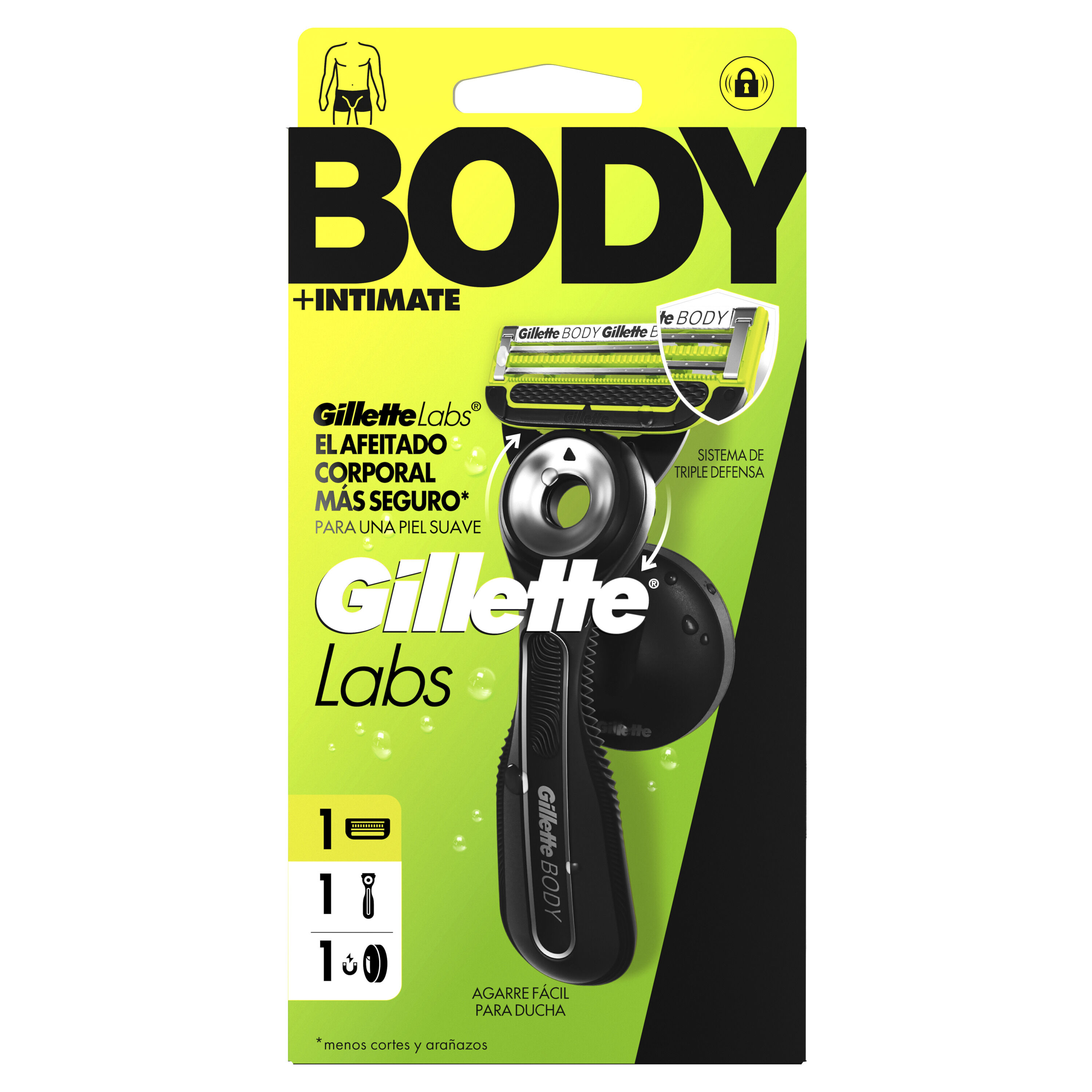 Máquina de afeitar corporal Gillette Labs 5H + colgador