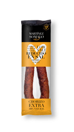 Chorizo sarta reducido en sal Martínez Somalo pieza 230g