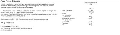 Pizza Casa Tarradellas 390g cuatro quesos