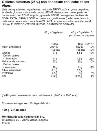 Galleta choco moo Milka 120g