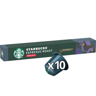 Café descafeinado espresso roast intensidad 11 compatibles con Nespresso Starbucks 10 cápsulas