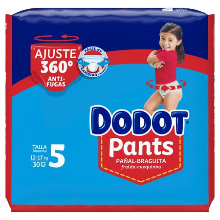 Pañales braga Dodot Pants talla 5 12-17kg 30 uds
