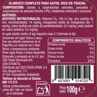 Comida húmeda gato Meque tarrina rico en trucha 100g