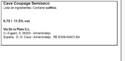 Cava semi seco Via La Plata 75cl