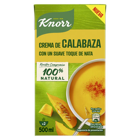 Crema calabaza con un suave toque de nata Knorr 500ml