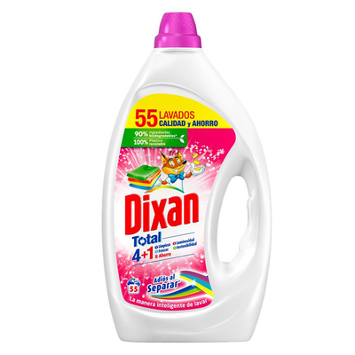 Detergente líquido Dixan 55 lavados Adión separar