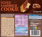 Helado super sandwich Alipende 4 uds cookies
