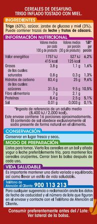 Cereales crujientes Alipende 500g trigo con miel
