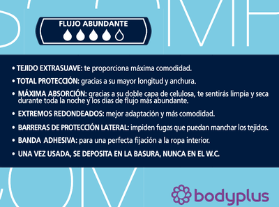 Compresas Bodyplus 10 uds noche
