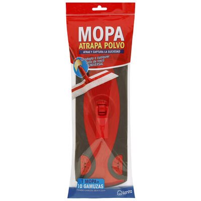 Mopa gamuza atrapapolvo Lanta con 10 gamuzas recambio
