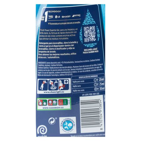 Detergente lavavajillas en gel Finish 28 lavados Power Essential