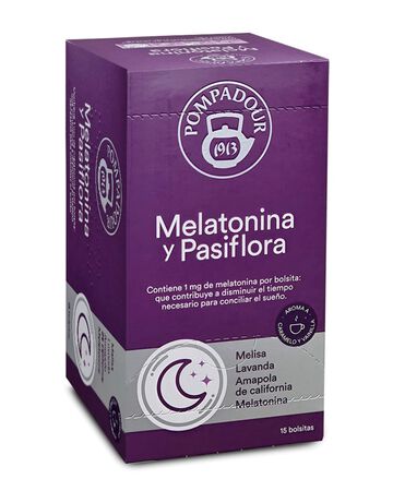 Infusión con melatonina y pasiflora Pompadour 15uds