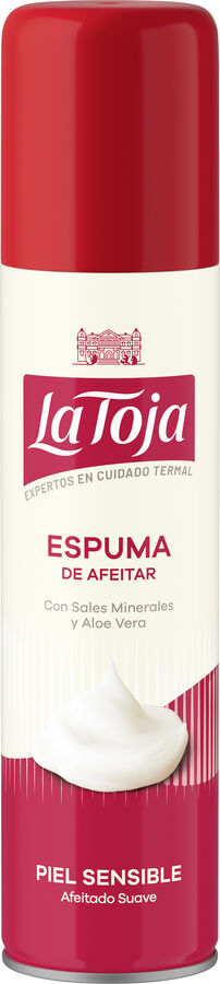 Espuma de afeitar con sales minerales y aloe vera para piel sensible La Toja 250 ml