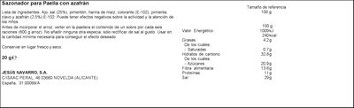 Paellero Carmencita 20g 5 sobres