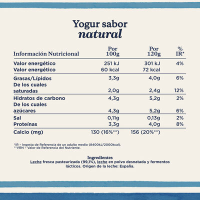 Yogur natural Danone pack 4