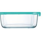 Recipiente Luminarc 122cl cuadrado con tapa verde