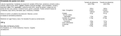 Ensalada de pasta con at&uacute;n Carretilla 240g