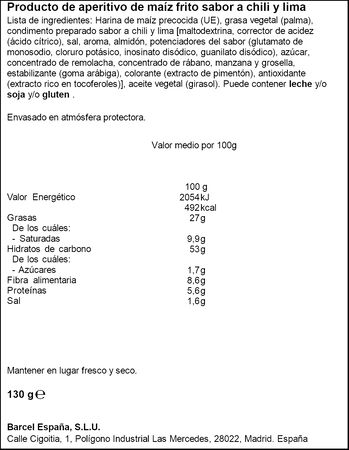 Snacks de ma&iacute;z Takis Fuego 130g