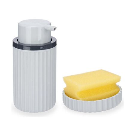 Set Dosificador Con Estropajo Kinvara Gris