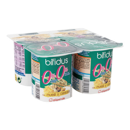 Bífidus Alipende sin azúcar añadido pack 4 muesli y cereales