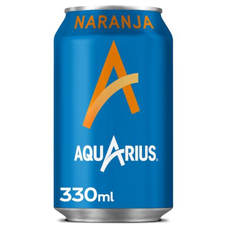 Bebida isotónica Aquarius lata 33cl naranja