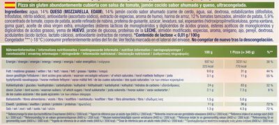 Pizza sin gluten Ristorante Dr Oetker 345g prosciuto