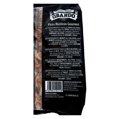 Picos r&uacute;sticos Obando 130g selecci&oacute;n gourmet