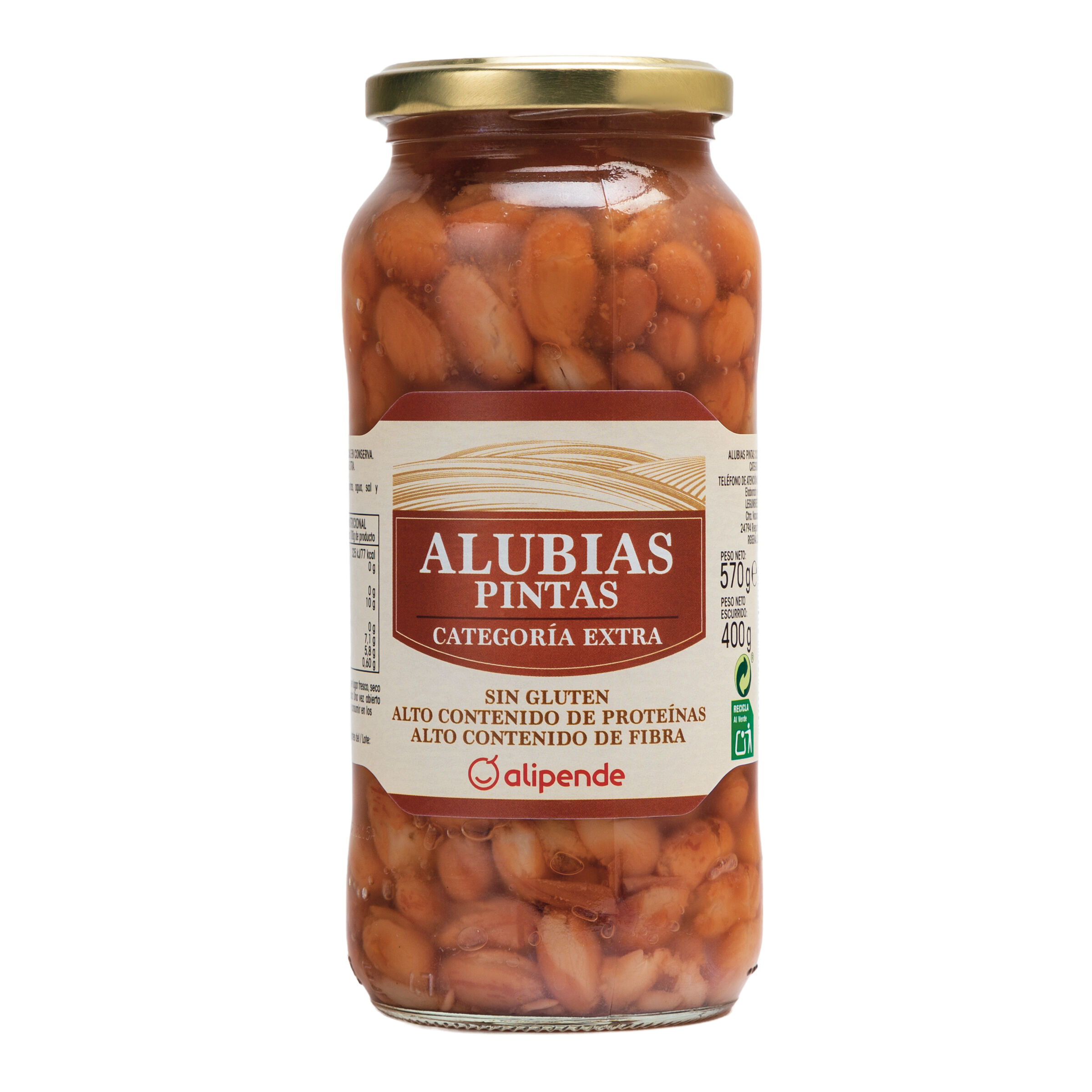 Alubia pinta cocida Alipende 400g