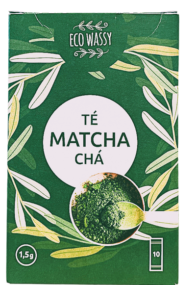 T&eacute; matcha ecol&oacute;gico en sobres individuales Wassy 10 unidades