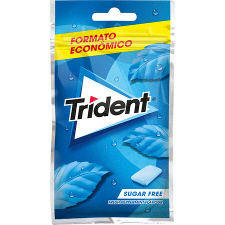 Chicles en grageas sin azúcar añadido Trident 30u menta