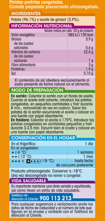 Patatas fritas Alipende 1kg tradicional