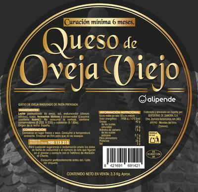 Queso de oveja viejo Alipende