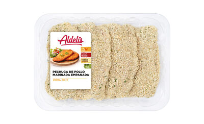 Pechuga de pollo sin gluten marinada empanada Aldelis 400gr