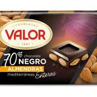 Chocolate negro 70% de cacao almendras s/gluten Valor 250g