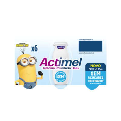 Actimel natural sin az&uacute;cares a&ntilde;adidos pack kids de 6x100g
