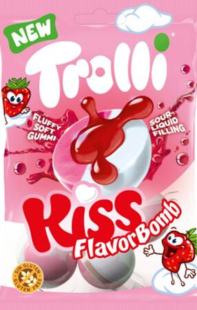 Caramelo con sabor bomb kiss Trolli 75g