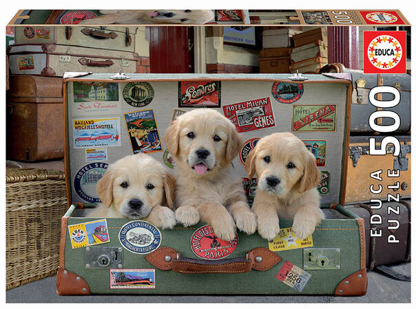 Puzzle cachorros en maleta Educa Borras 500 unidades