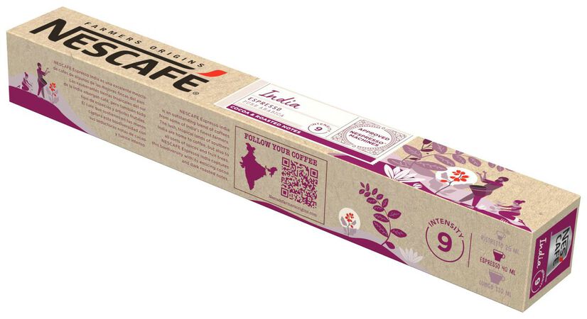 Café origen india espresso Nescafé 10 cápsulas intensidad 9
